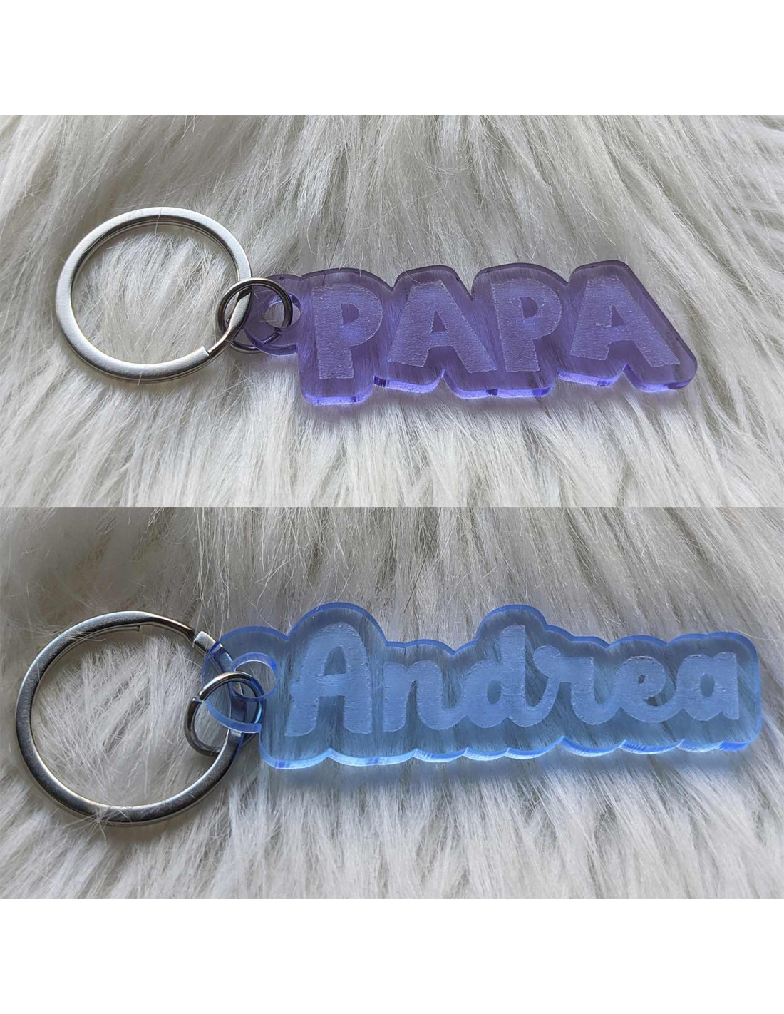 Porte-clés acryliques colorés personnalisés –